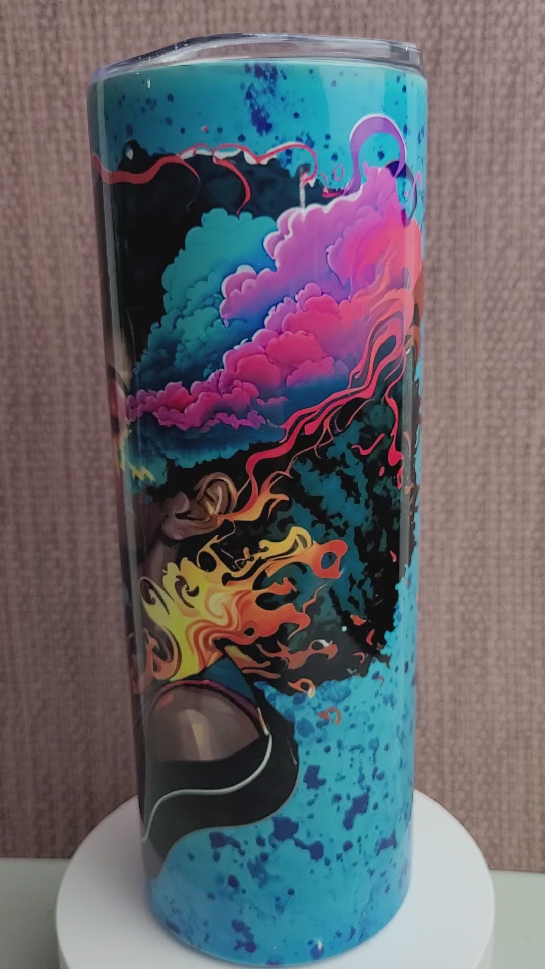 "20 oz metal Black History themed tumbler - a stainless steel tumbler featuring a design inspired by African American heritage, with a capacity of 20 oz.