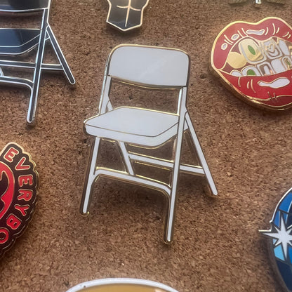 Folding Chair Enamel Pin