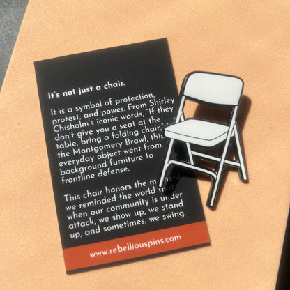 Folding Chair Enamel Pin