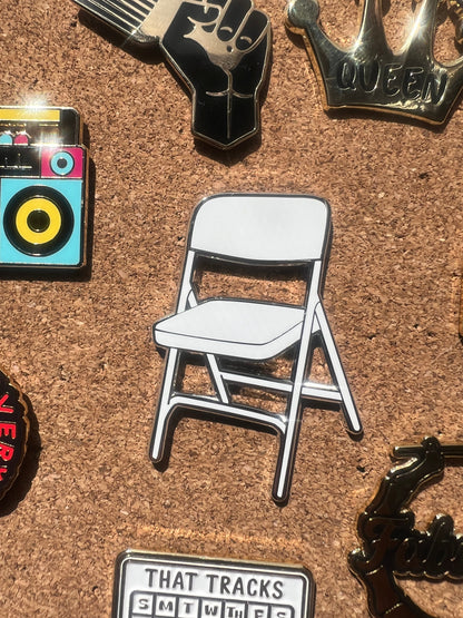 Folding Chair Enamel Pin