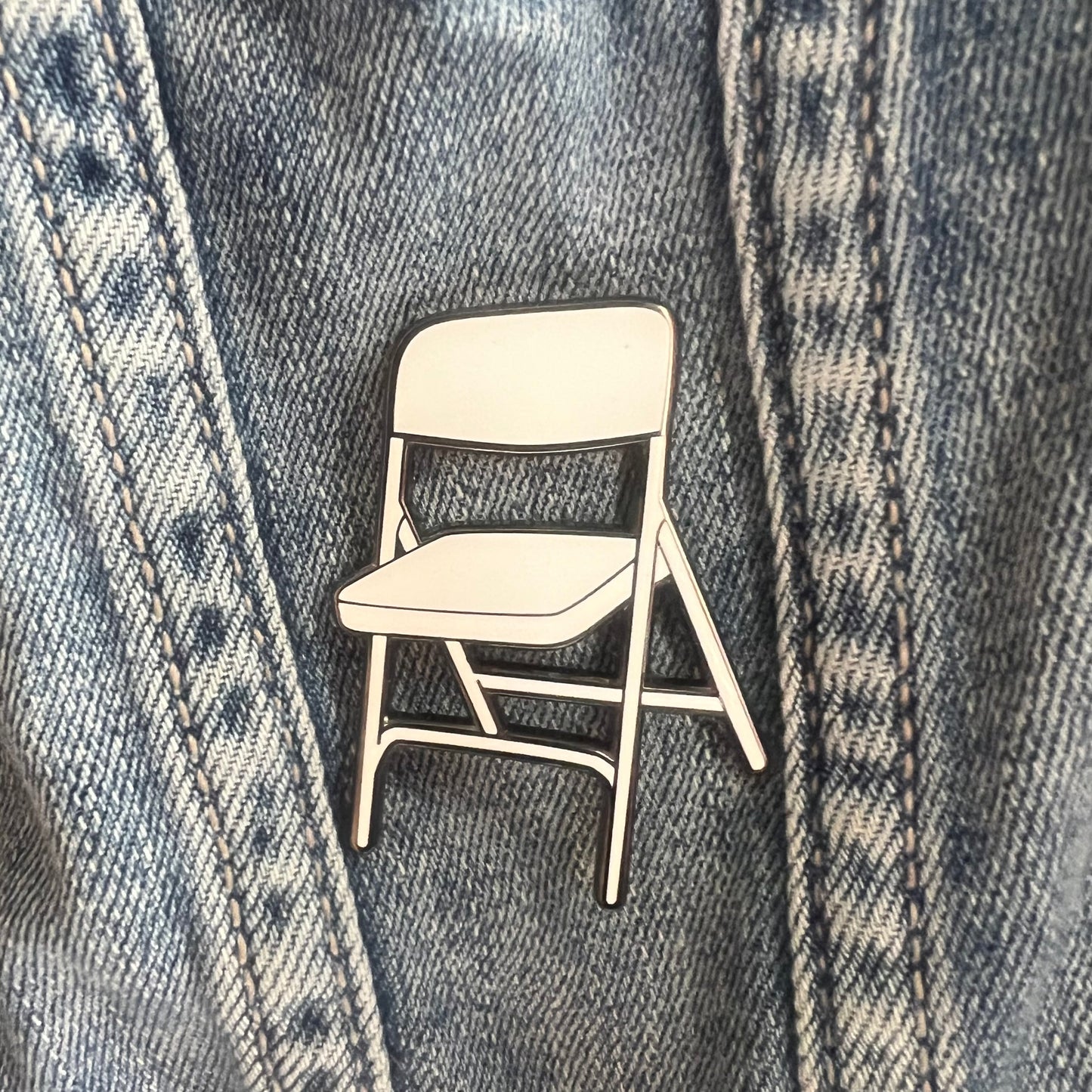Folding Chair Enamel Pin