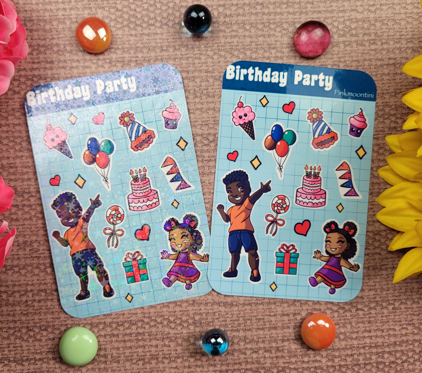 Birthday Party Sticker Sheet